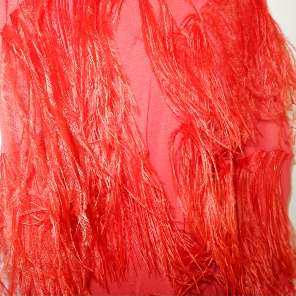Beautiful Nina Ricci Ostrich Feather tank top